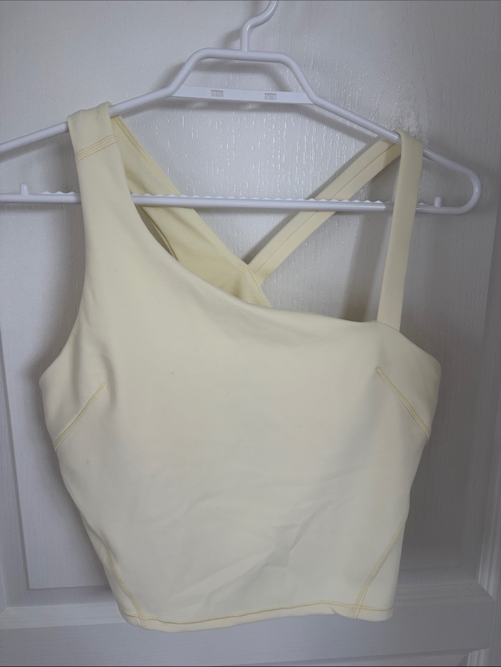 lululemon athletica One-Shoulder Crop Top - Pale Yellow